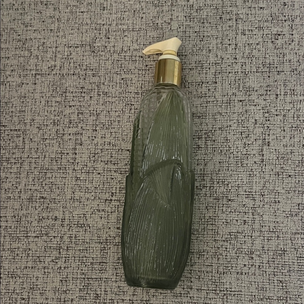 Avon Green and Gold Textured Bottle